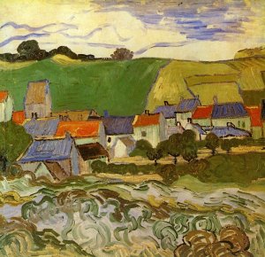 View of Auvers by Vincent van Gogh Oil Painting Reproduction