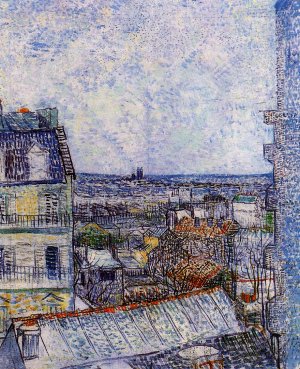 View of Paris from Vincents Room in the Rue Lepic by Oil Painting Reproduction