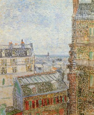 View of Paris from Vincent's Room in the Rue Lepic by Oil Painting Reproduction