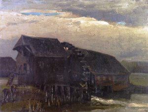 Water Mill at Opwetten by Oil Painting Reproduction