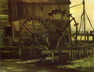 Water Wheels of Mill at Gennep by Oil Painting Reproduction