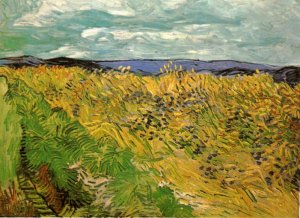 Wheat Field with Cornflowers by Oil Painting Reproduction