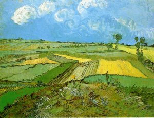 Wheat Fields at Auvers Under a Cloudy Sky by Oil Painting Reproduction