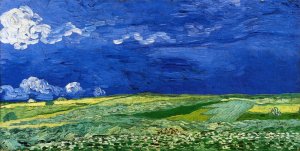 Wheatfields Under a Clouded Sky by Vincent van Gogh Oil Painting Reproduction